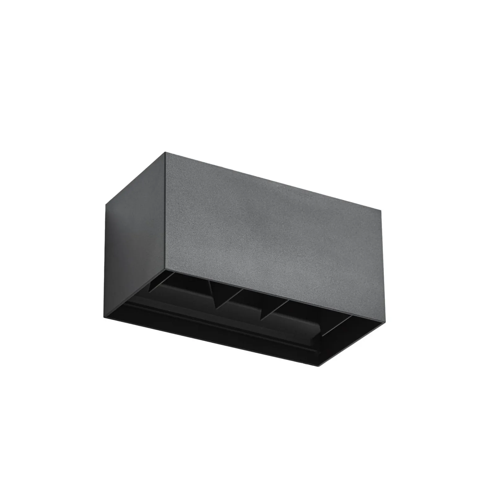 Lindby LED-Außenwandlampe Nivar, eckig, schwarz, 20cm, IP54