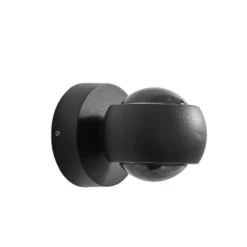 Lindby LED-Außenwandstrahler Focra, schwarz, 2-fl, CCT, IP54