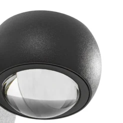 Lindby LED-Außenwandstrahler Focra, schwarz, 2-fl, CCT, IP54