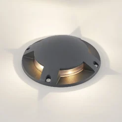 Lindby LED-Bodenstrahler Cormac, 4-flammig, Ø 21 cm, IP67