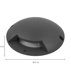 Lindby LED-Bodenstrahler Cormac, 1-flammig, Ø 21 cm, IP67