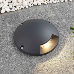 Lindby LED-Bodenstrahler Cormac, 1-flammig, Ø 21 cm, IP67