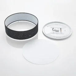 Lindby LED-Deckenlampe Ellamina, 40 cm, schwarz, Textil