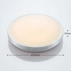 Lindby LED-Deckenlampe Emelie, Ø 35 cm, alufarben, Metall