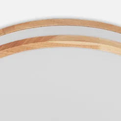 Lindby LED-Deckenlampe Emiva, 50 cm, Holz hell, CCT