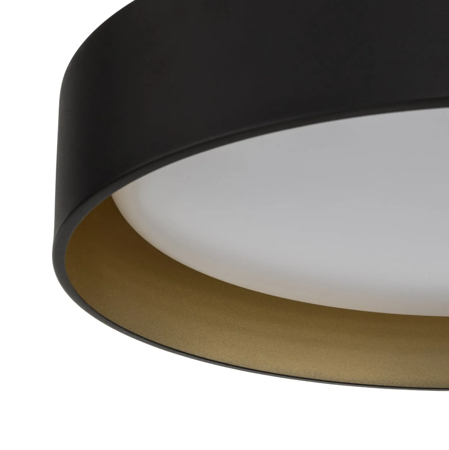 Lindby LED-Deckenlampe Gracjan, schwarz, Metall, CCT, Ø45cm