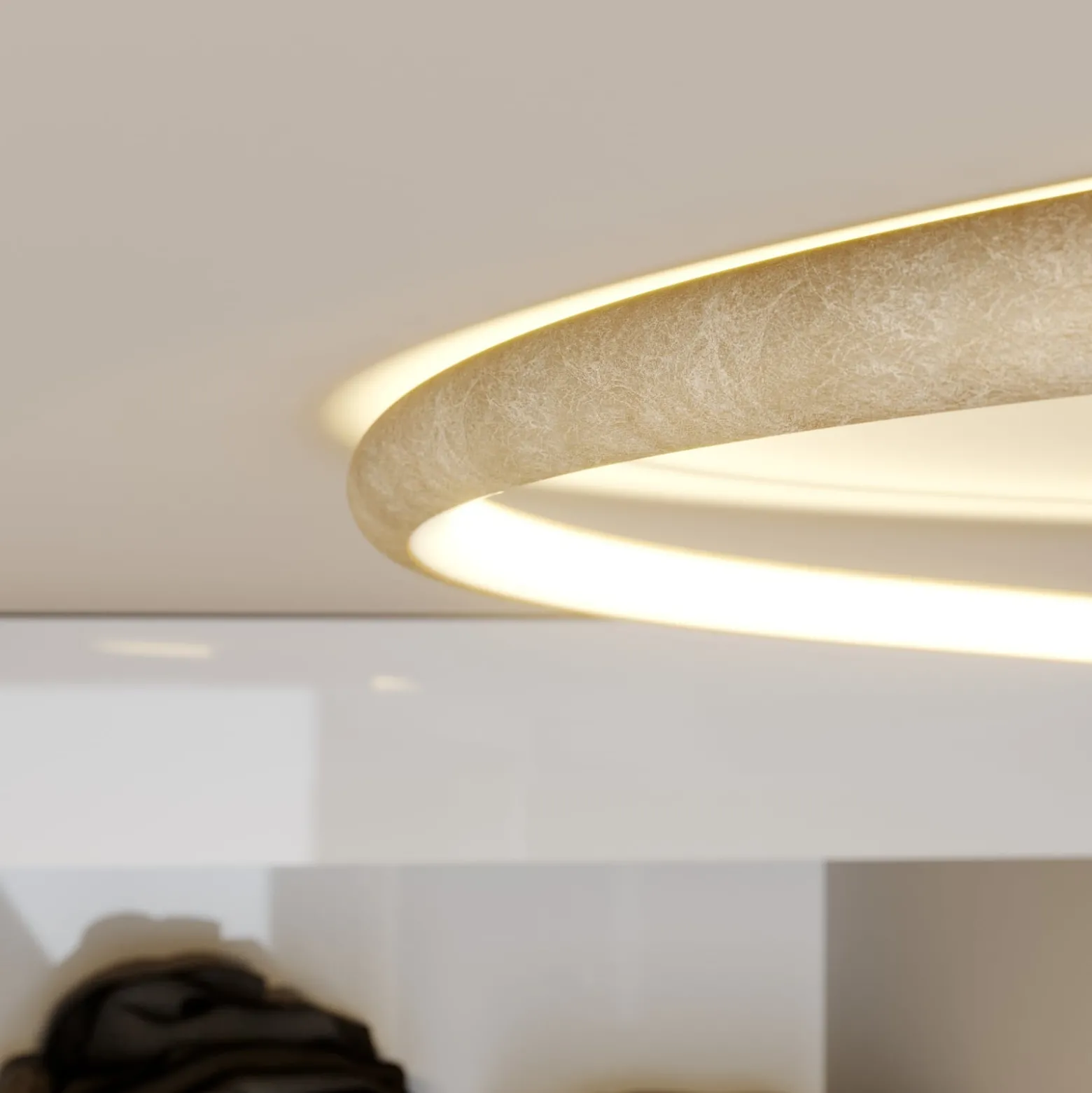 Lindby LED-Deckenlampe Joline, Ø 45 cm, goldfarben, Metall