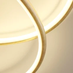 Lindby LED-Deckenlampe Joline, Ø 45 cm, goldfarben, Metall