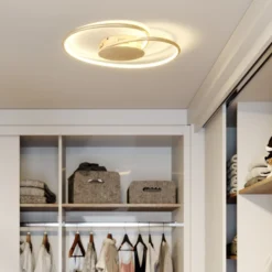 Lindby LED-Deckenlampe Joline, Ø 45 cm, goldfarben, Metall