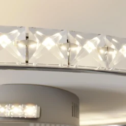 Lindby LED-Deckenlampe Joline, Ø 45 cm, Kristalle, Metall