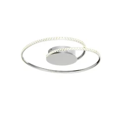 Lindby LED-Deckenlampe Joline, Ø 45 cm, Kristalle, Metall