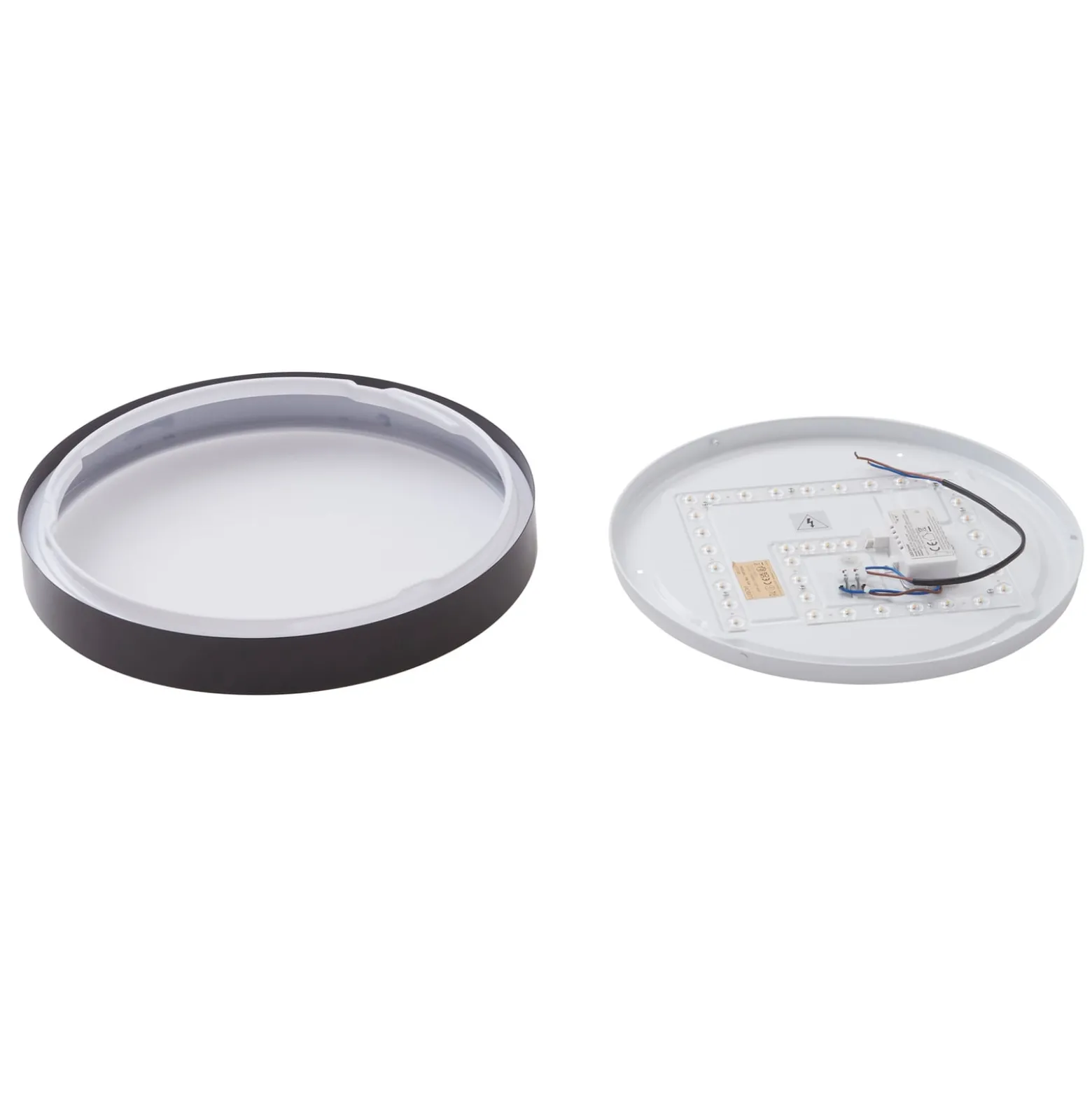 Lindby LED-Deckenlampe Medon, Ø 38 cm, schwarz, IP44, Metall