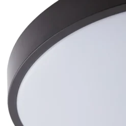 Lindby LED-Deckenlampe Medon, Ø 38 cm, schwarz, IP44, Metall