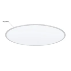 Lindby LED-Deckenlampe Narima, 4.000 K, Ø 100 cm, silber
