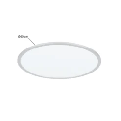 Lindby LED-Deckenlampe Narima, 4.000 K, Ø 60 cm, silber
