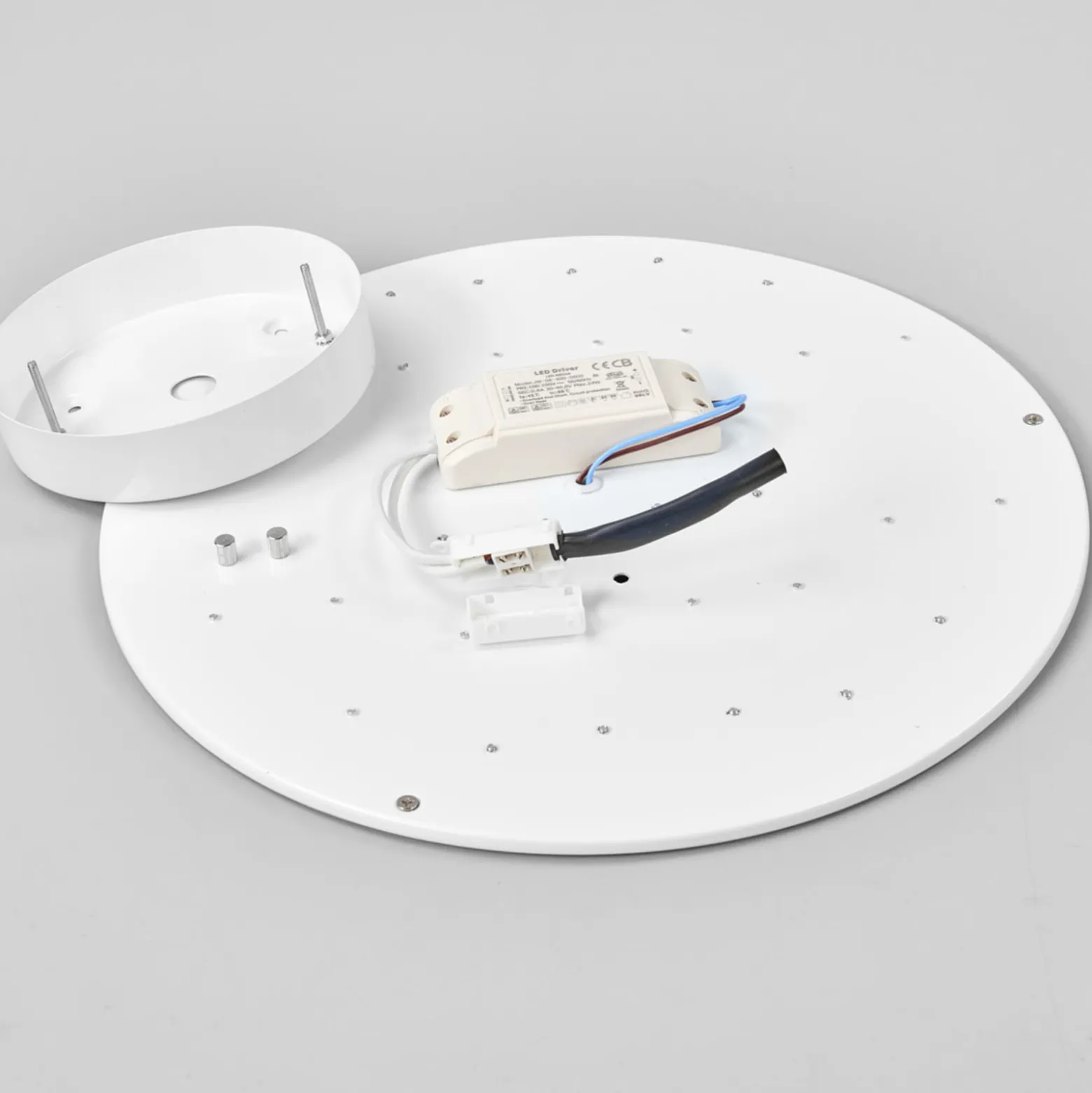 Lindby LED-Deckenlampe Saira, Ø 40 cm, weiß, Textil
