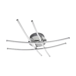 Lindby LED-Deckenlampe Yael, chromfarben, Metall, 67 cm lang