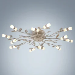 Lindby LED-Deckenleuchte Bolonia, bronze/weiß, Ø 80 cm