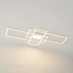 Lindby LED-Deckenleuchte Caitlin, weiß, CCT, Fernbedienung