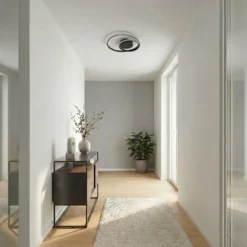 Lindby LED-Deckenleuchte Emisua, schwarz, CCT, dimmbar