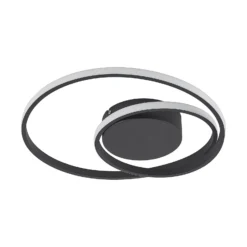 Lindby LED-Deckenleuchte Emisua, schwarz, CCT, dimmbar