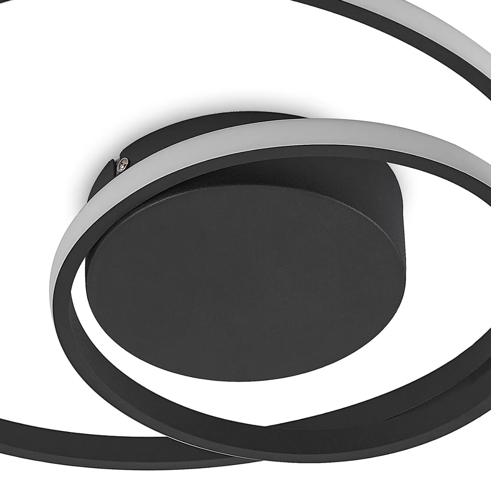 Lindby LED-Deckenleuchte Emisua, schwarz, CCT, dimmbar