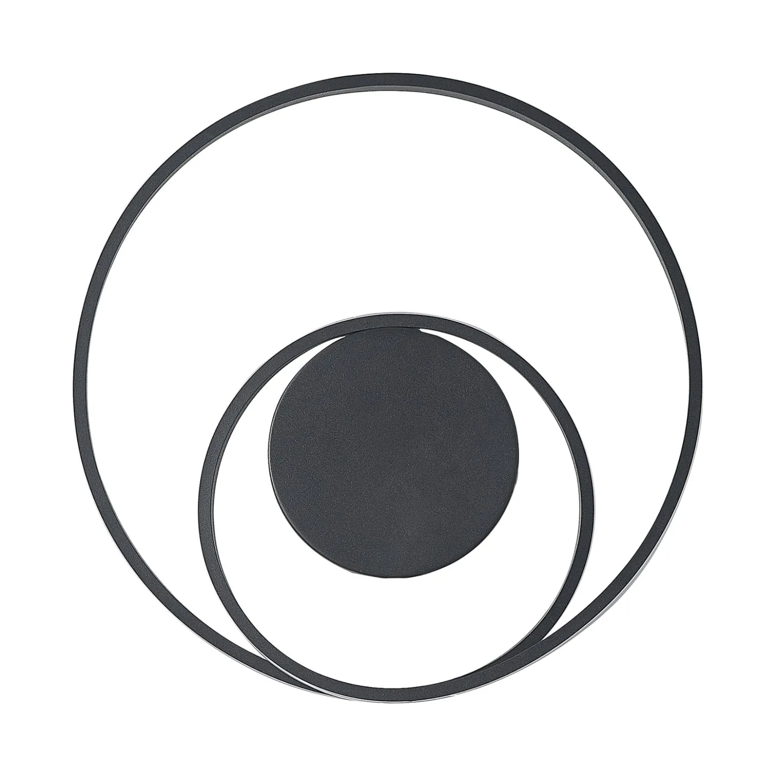 Lindby LED-Deckenleuchte Emisua, schwarz, CCT, dimmbar