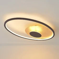 Lindby LED-Deckenleuchte Feival, 61 cm, rost/gold, dimmbar