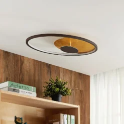 Lindby LED-Deckenleuchte Feival, 61 cm, rost/gold, dimmbar