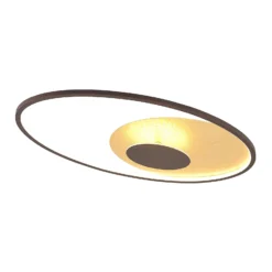 Lindby LED-Deckenleuchte Feival, 73 cm, rost/ gold, dimmbar