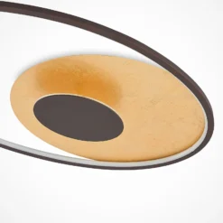 Lindby LED-Deckenleuchte Feival, 73 cm, rost/ gold, dimmbar