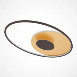 Lindby LED-Deckenleuchte Feival, 73 cm, rost/ gold, dimmbar