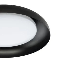 Lindby LED-Deckenleuchte Florie, schwarz, Metall, Ø 40 cm
