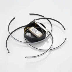 Lindby LED-Deckenleuchte, Hamza, Ø 49 cm, schwarz, Aluminium
