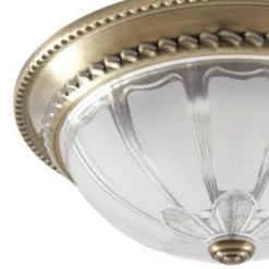 Lindby LED-Deckenleuchte Henja, altmessing, Ø 32 cm, dimmbar