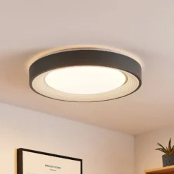 Lindby LED-Deckenleuchte Lindum, RGB, CCT, Remote, dimmbar
