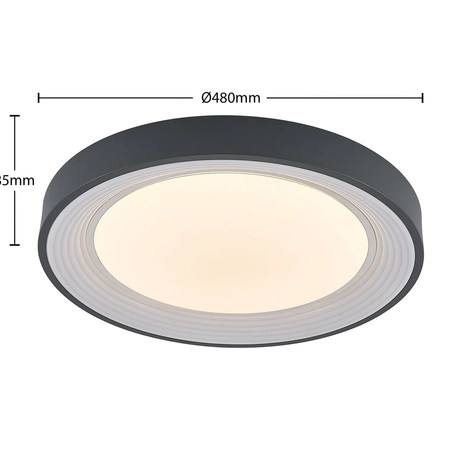 Lindby LED-Deckenleuchte Lindum, RGB, CCT, Remote, dimmbar