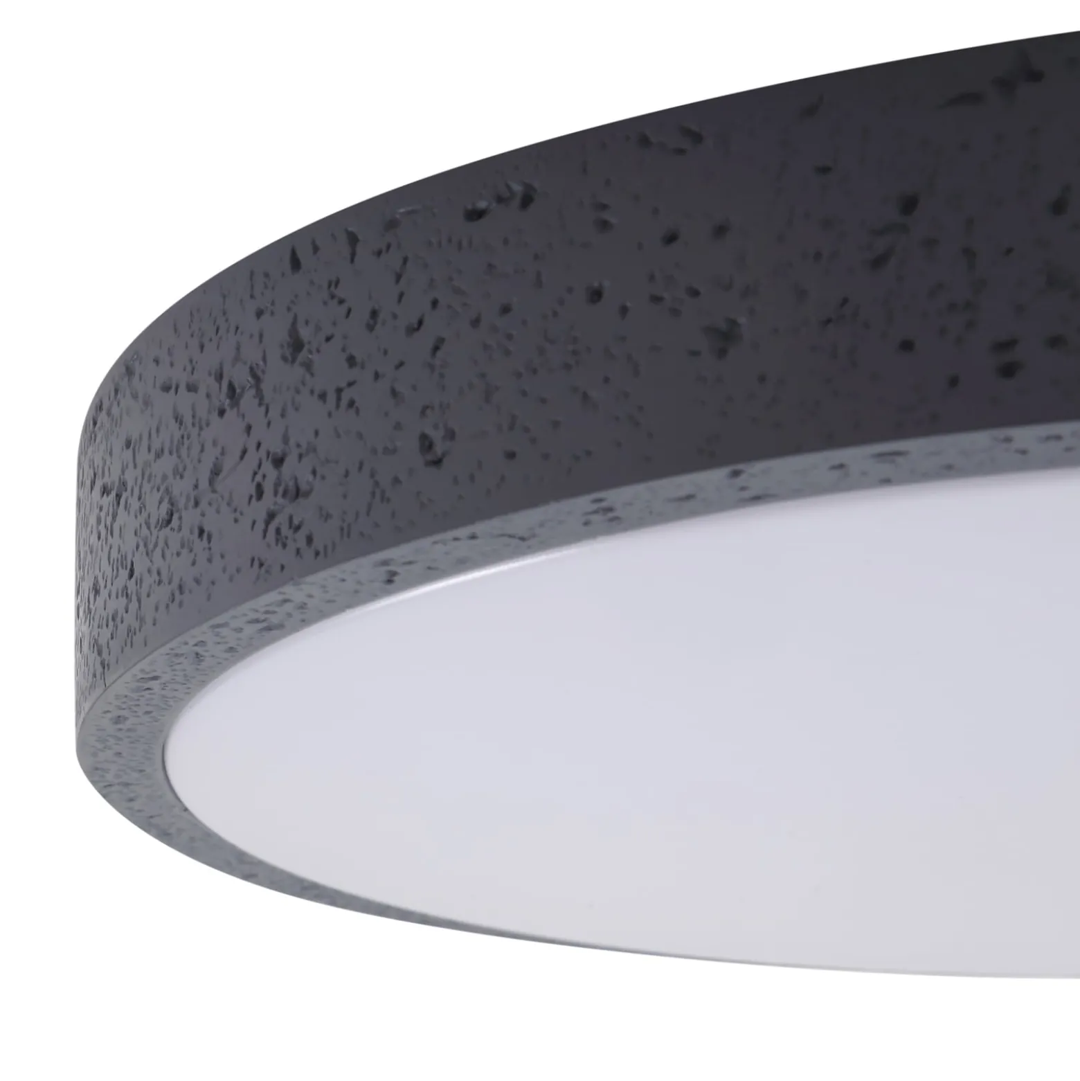 Lindby LED-Deckenleuchte Manala, betongrau, RGB, CCT, Remote