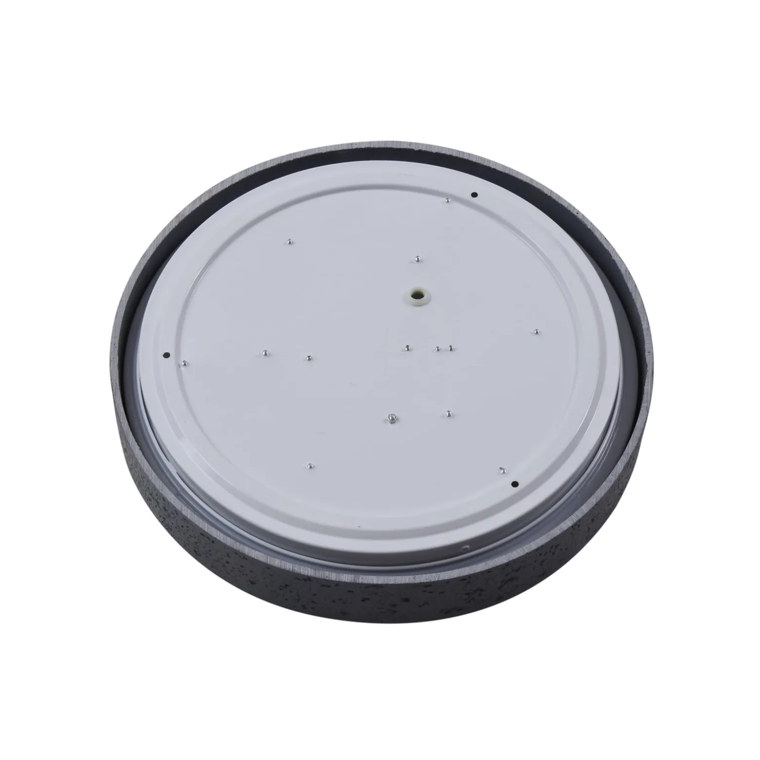 Lindby LED-Deckenleuchte Manala, betongrau, RGB, CCT, Remote