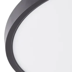 Lindby LED-Deckenleuchte Pravin, Ø 23 cm, 3.000 K, schwarz