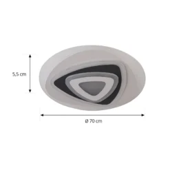 Lindby LED-Deckenleuchte Rebeka, Ø 70 cm, CCT, Fernbedienung