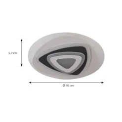 Lindby LED-Deckenleuchte Rebeka, Ø 50 cm, CCT, Fernbedienung