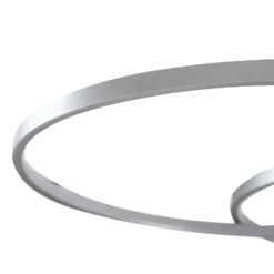 Lindby LED-Deckenleuchte Riley, alufarben, Metall, dimmbar