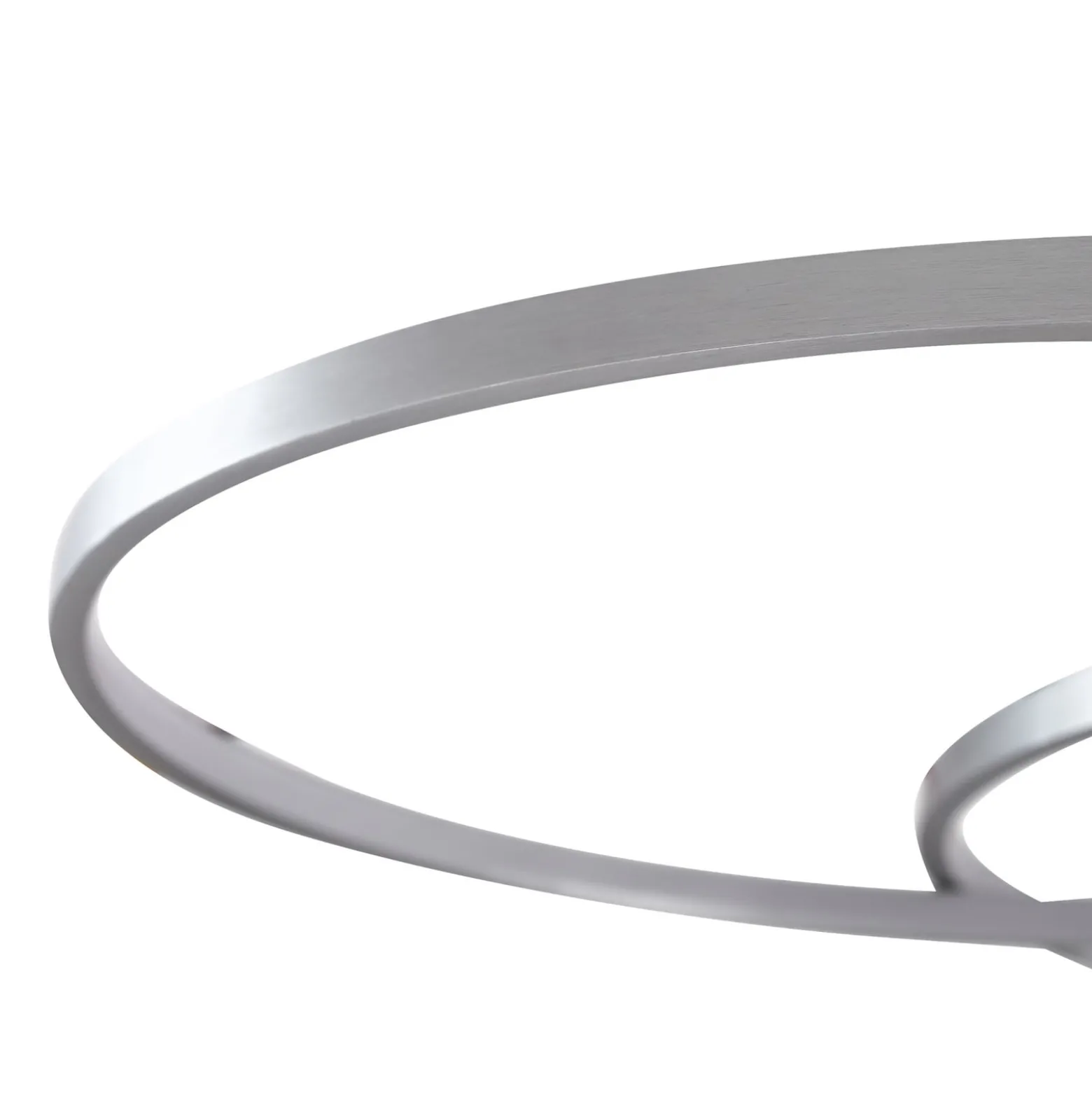 Lindby LED-Deckenleuchte Riley, alufarben, Metall, dimmbar