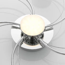 Lindby LED-Deckenleuchte Rouven, Spiralform, 6-flg., grau