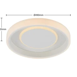 Lindby LED-Deckenleuchte Wikani, weiß, RGB, CCT, dimmbar