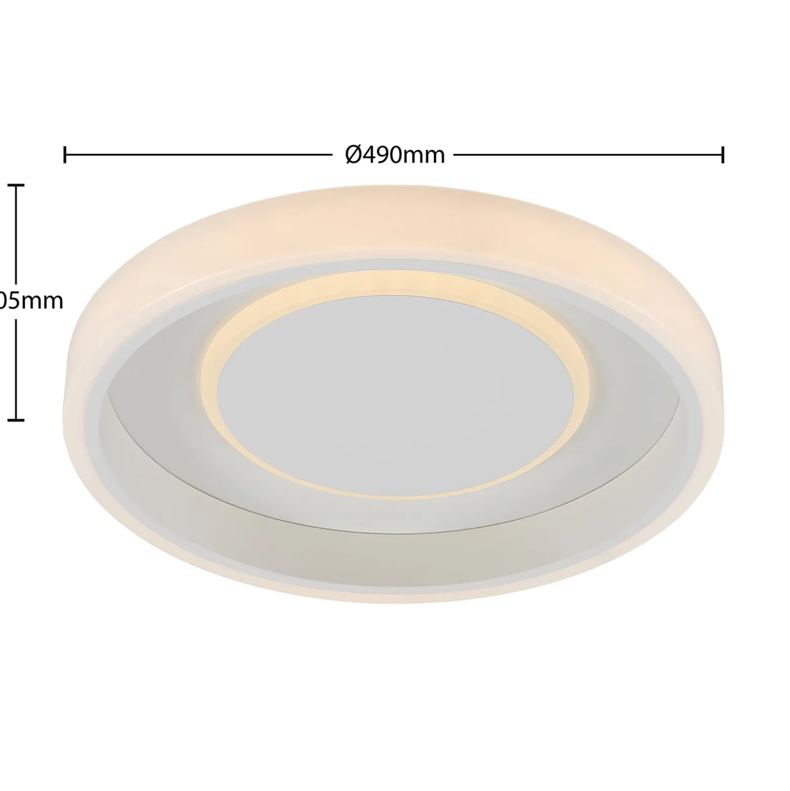Lindby LED-Deckenleuchte Wikani, weiß, RGB, CCT, dimmbar