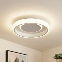 Lindby LED-Deckenleuchte Wikani, weiß, RGB, CCT, dimmbar