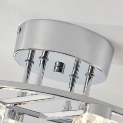 Lindby LED-Deckenleuchte Yaro, 8-flg., chrom, dimmbar