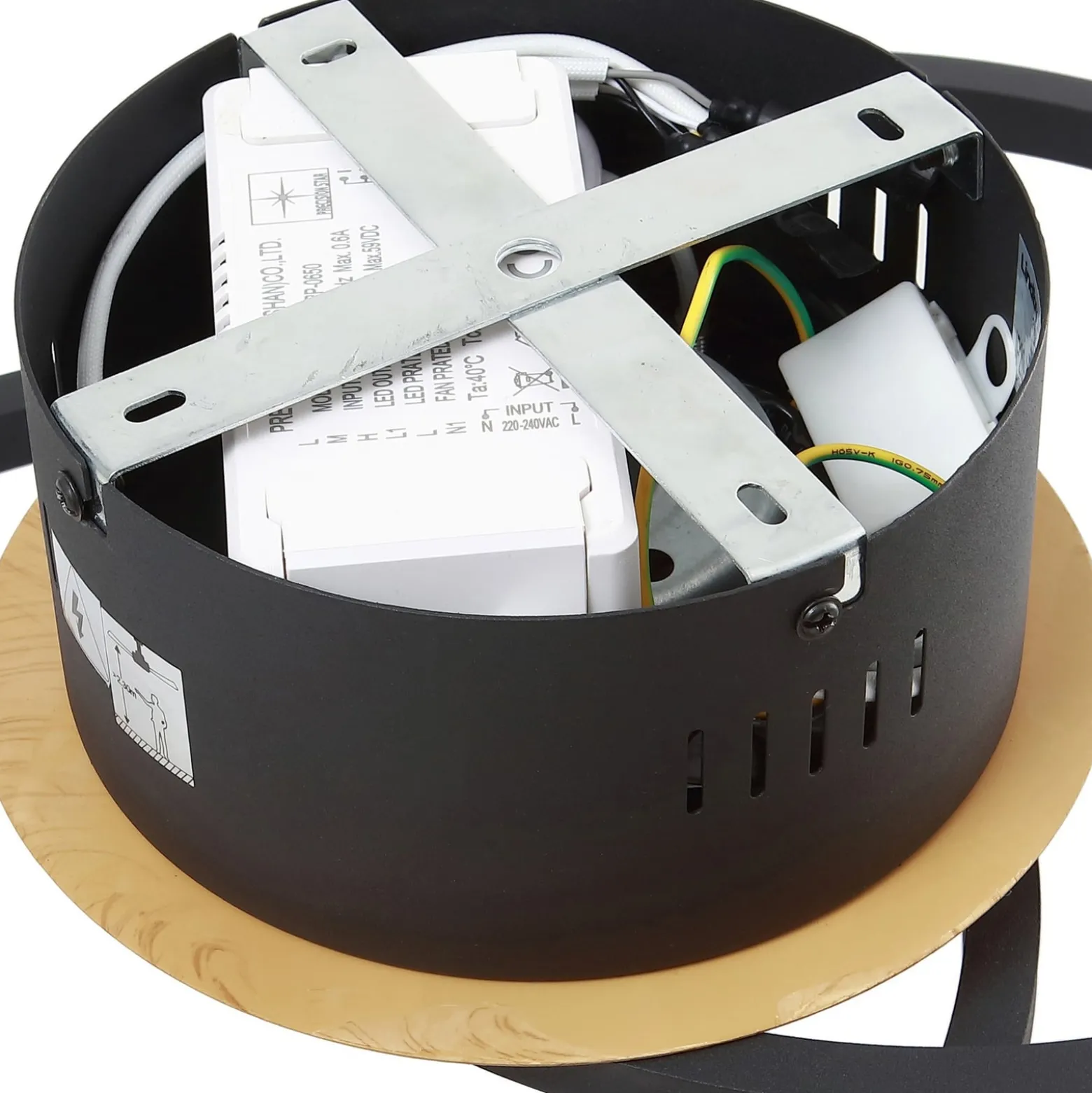 Lindby LED-Deckenventilator Lomana, schwarz, leise, CCT